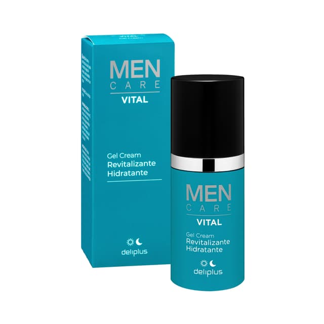 Crema facial gel revitalizante e hidratante Deliplus Men Care Vital