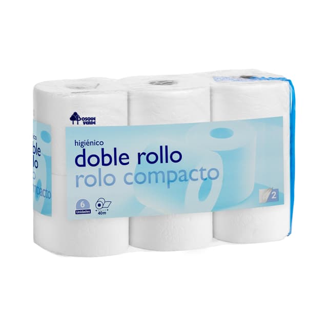 Papel higiénico Doble Rollo Bosque Verde