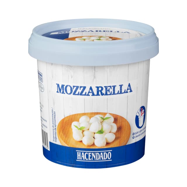 Mozzarella fresca de vaca Hacendado en perlas