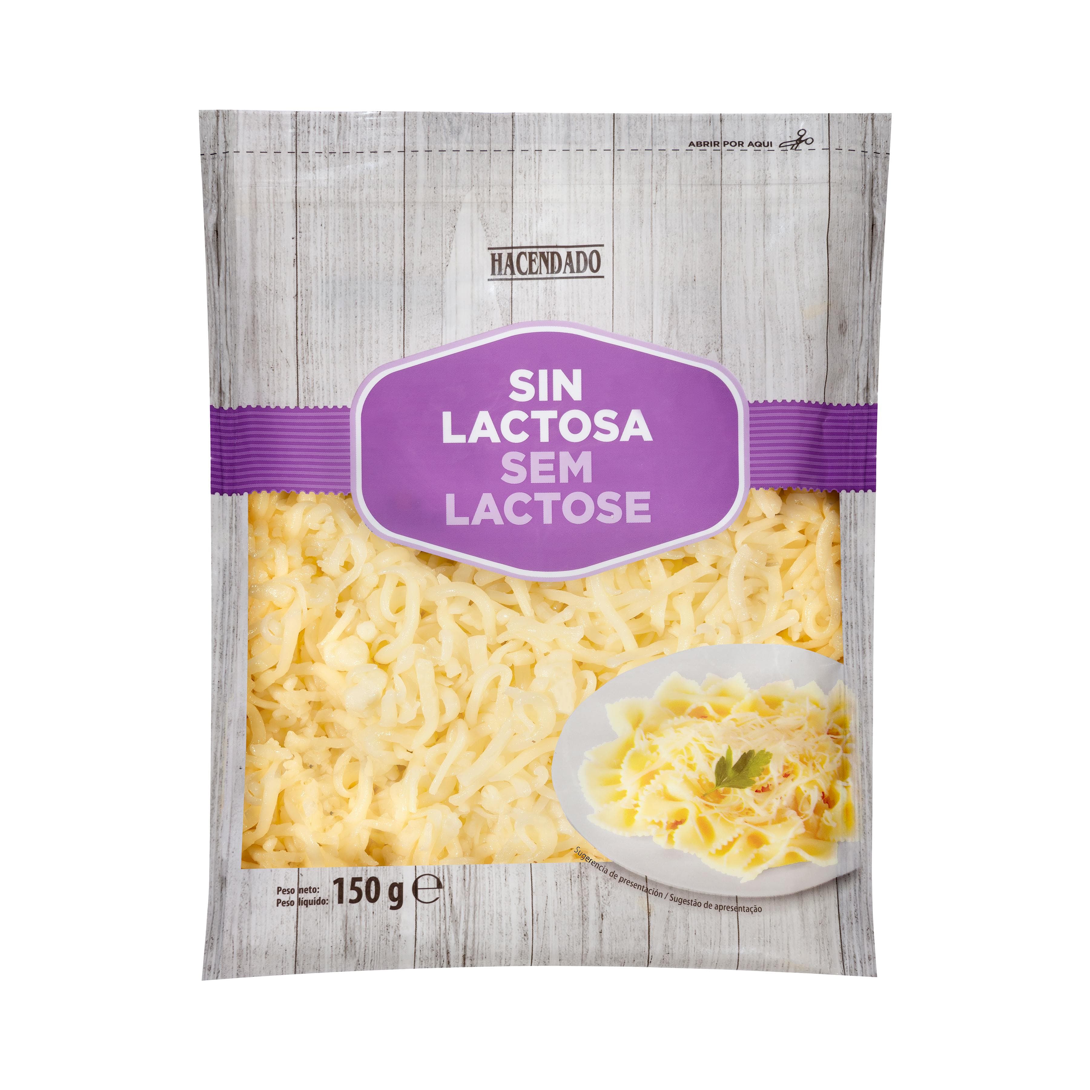 Queso rallado sin lactosa de vaca Hacendado
