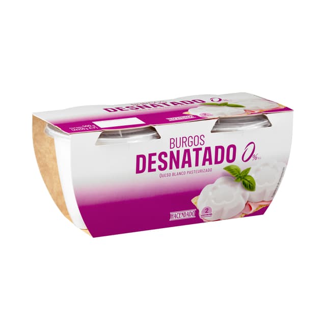 Queso fresco Burgos desnatado 0% MG Hacendado
