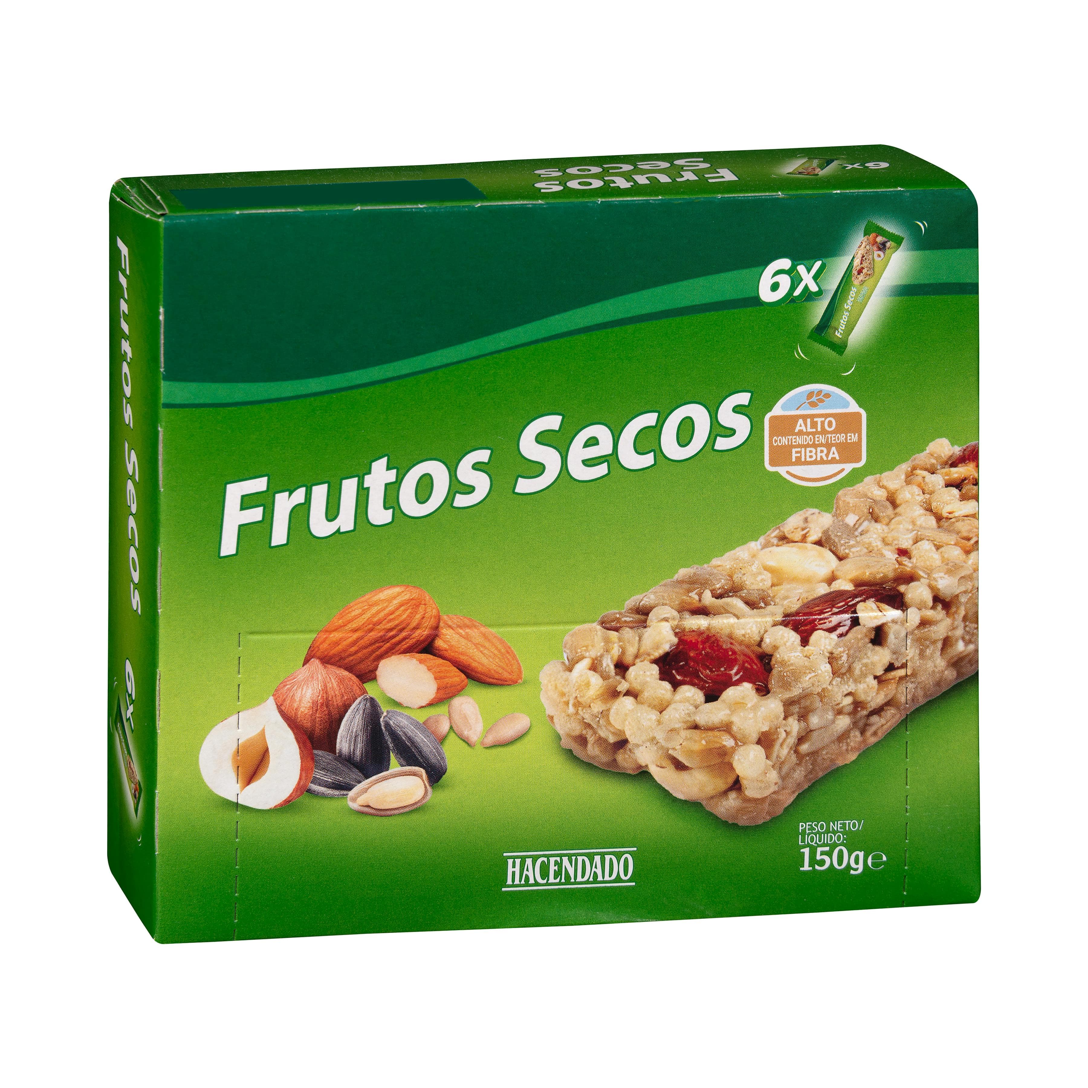Barritas de cereales y frutos secos Hacendado