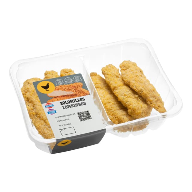 Filetes solomillos de pollo marinados empanados sin gluten