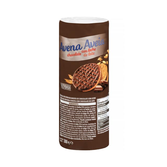 Galletas Digestive avena chocolate con leche Hacendado
