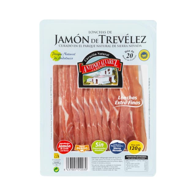 Jamón de Trevélez Antonio Álvarez lonchas extra finas