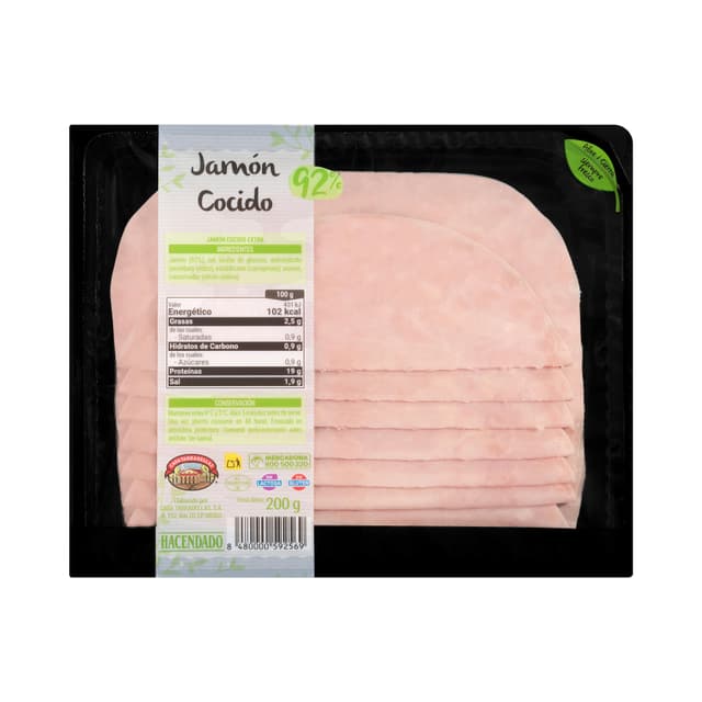 Jamón cocido Hacendado lonchas