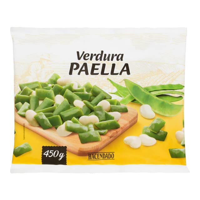 Verdura para paella Hacendado ultracongelada