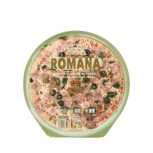 Pizza romana Hacendado con champiñones salteados