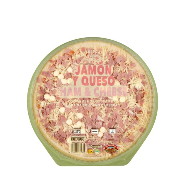 Pizza jamón y queso Hacendado