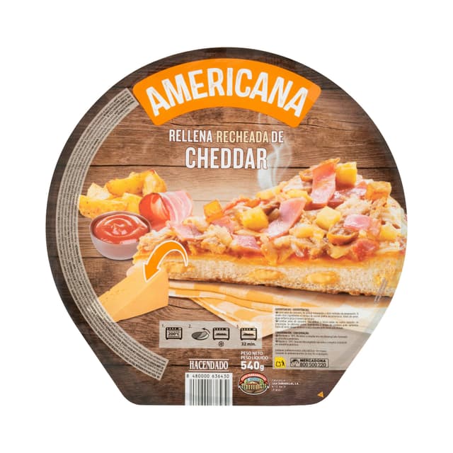 Pizza Americana Hacendado ultracongelada
