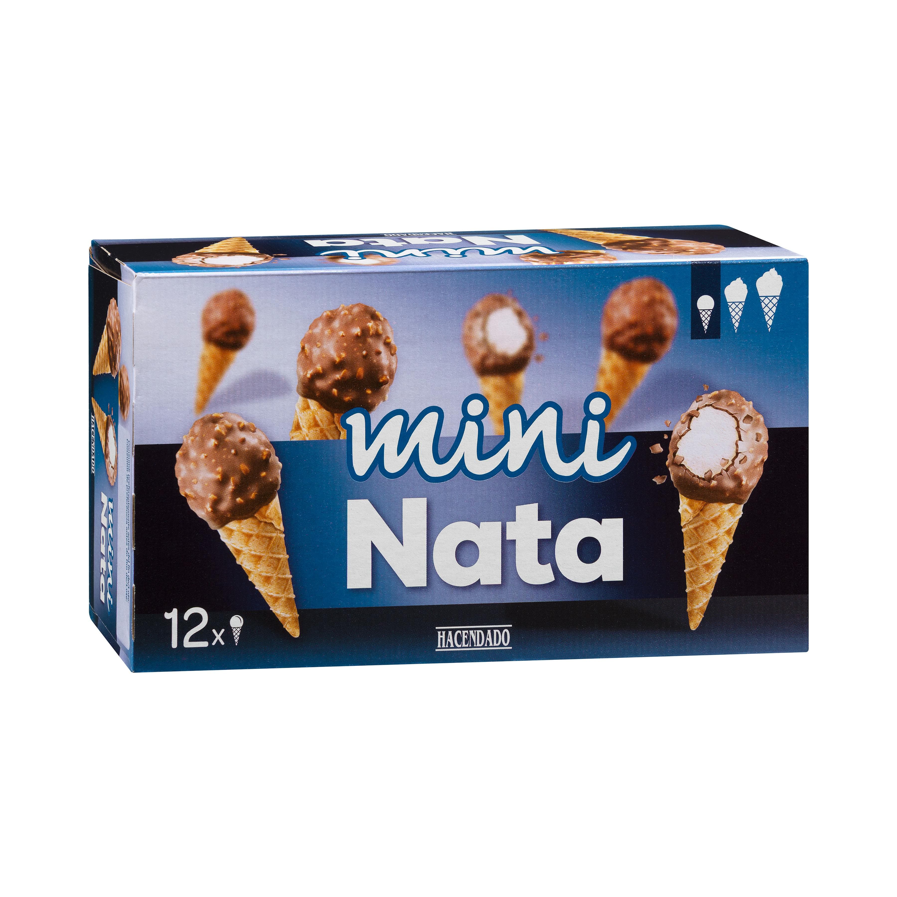 Mini helado cucurucho sabor nata Hacendado