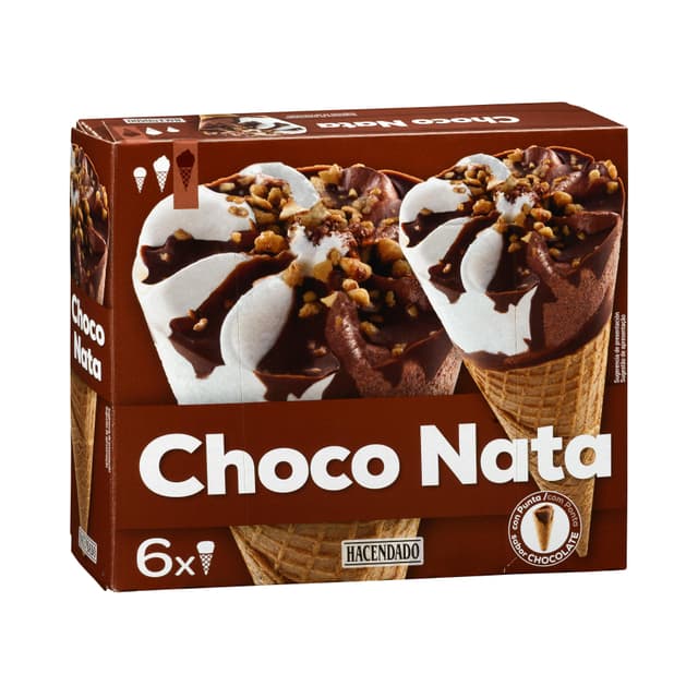 Helado cucurucho sabor choco nata Hacendado