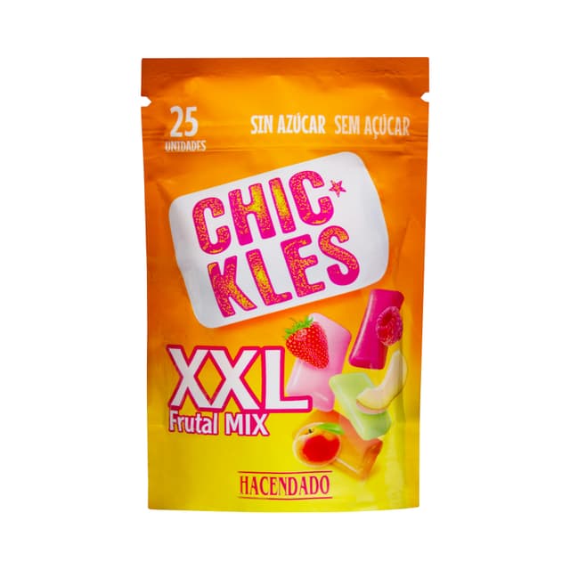 Chicles gragea XXL frutal mix sin azúcar Hacendado