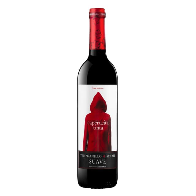 Vino tinto tempranillo syrah suave Caperucita tinta Torre Oria