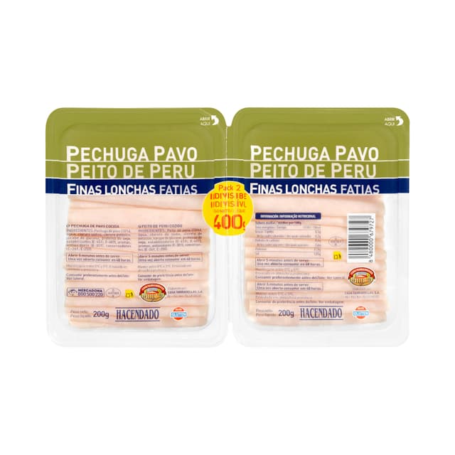 Pechuga de pavo Hacendado finas lonchas