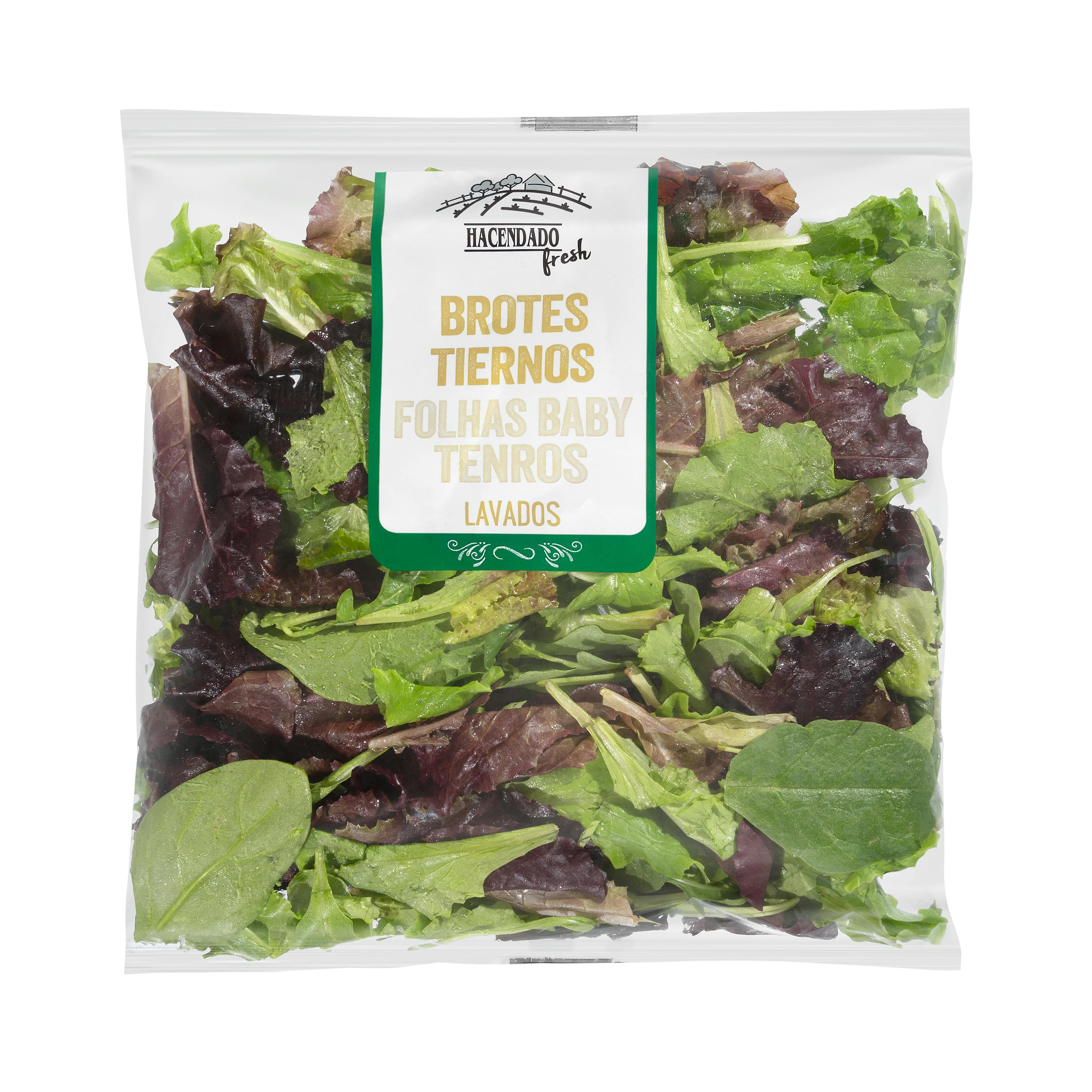 Ensalada mezcla brotes tiernos lavada