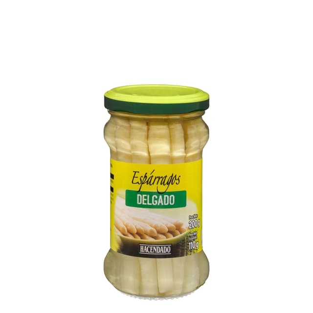 Espárragos blancos delgados Hacendado cortos