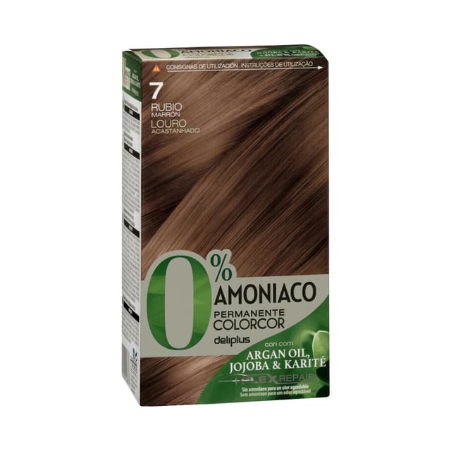 Coloración permanente 0% amoníaco 7 rubio Colorcor
