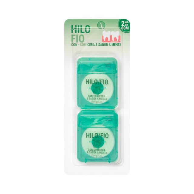 Hilo dental con cera y sabor menta