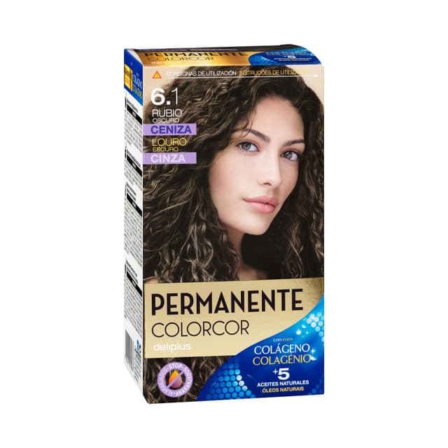 Coloración permanente 6.1 rubio oscuro ceniza Colorcor