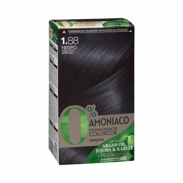 Coloración permanente 0% amoníaco 1.88 negro azulado intenso Colorcor