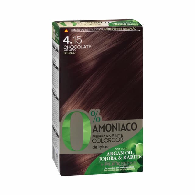 Coloración permanente 0% amoníaco 4.15 chocolate helado Colorcor