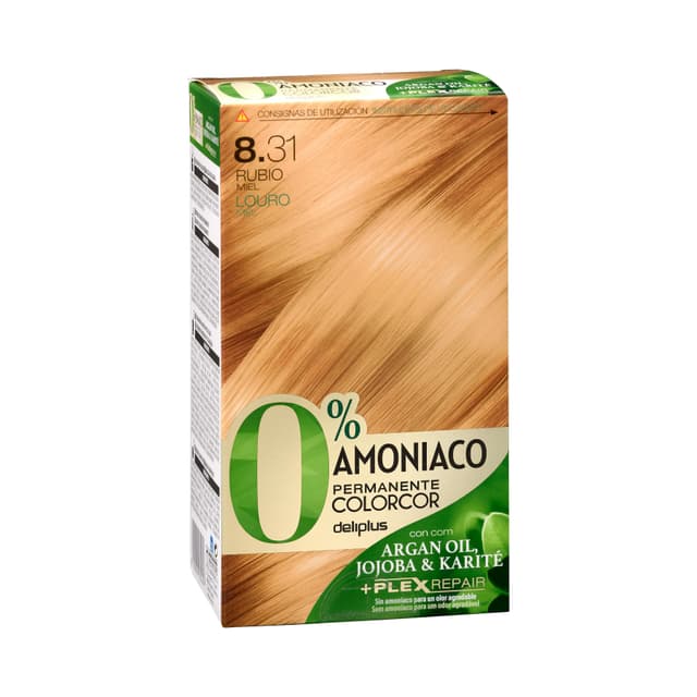 Coloración permanente 0% amoníaco 8.31 rubio miel Colorcor