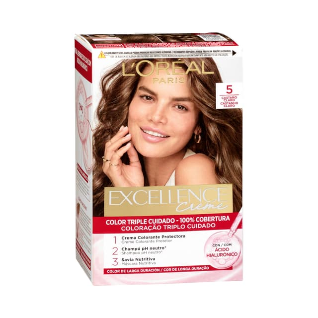 Coloración permanente 5 castaño claro Excellence Creme