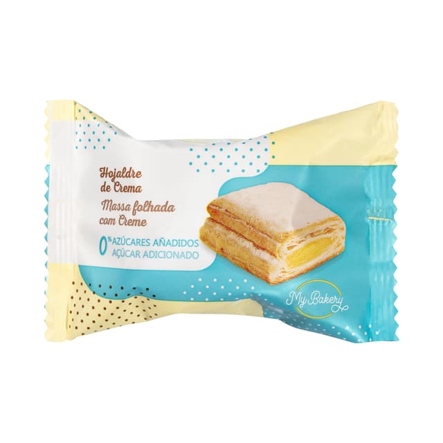 Hojaldre relleno de crema Hacendado sin azúcar añadido