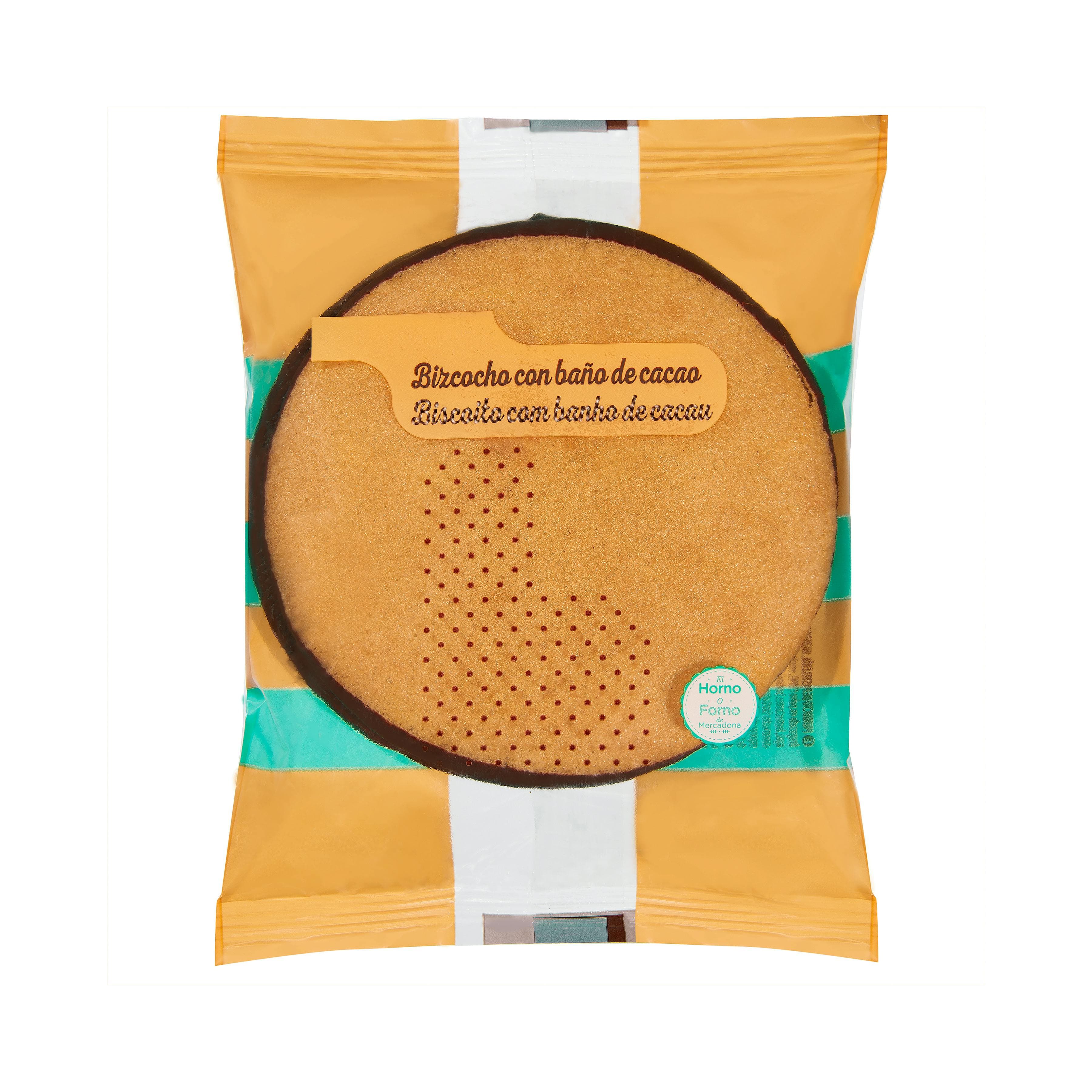 Bizcocho con baño de cacao Hacendado