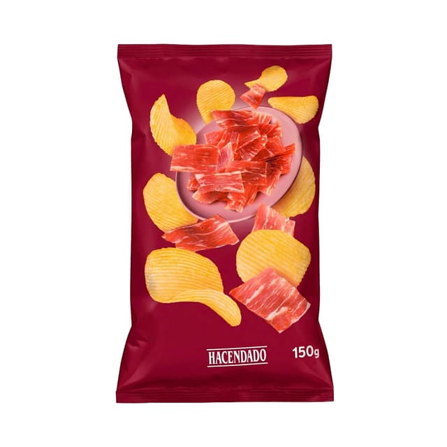 Patatas fritas onduladas sabor jamón serrano Hacendado