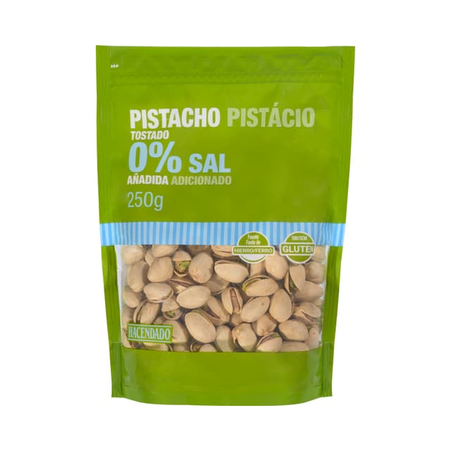 Pistacho tostado Hacendado 0% sal añadida