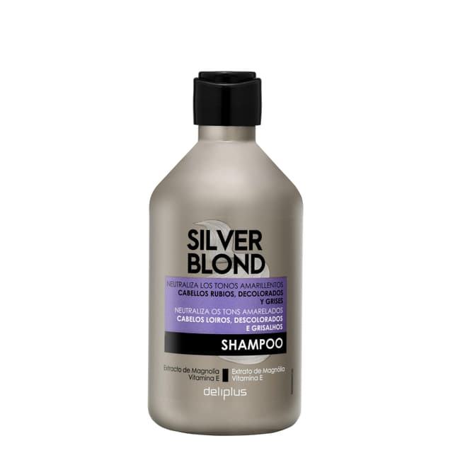 Champú Silver Blond Deliplus cabello rubio, decolorado y grises,