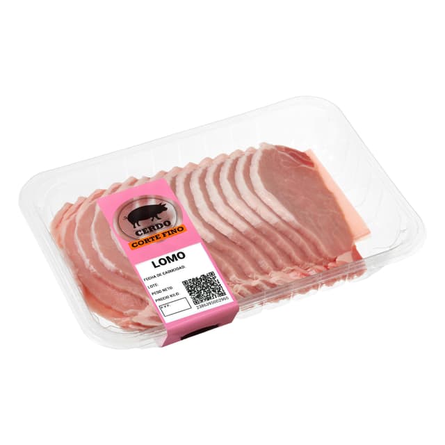 Filetes lomo de cerdo corte fino