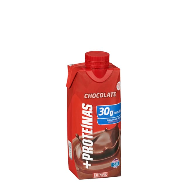 Batido lácteo sabor chocolate +Proteínas Hacendado 30 g proteínas