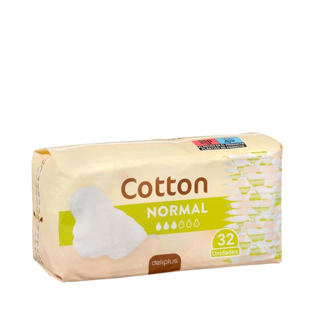 Compresa cotton normal Deliplus con alas