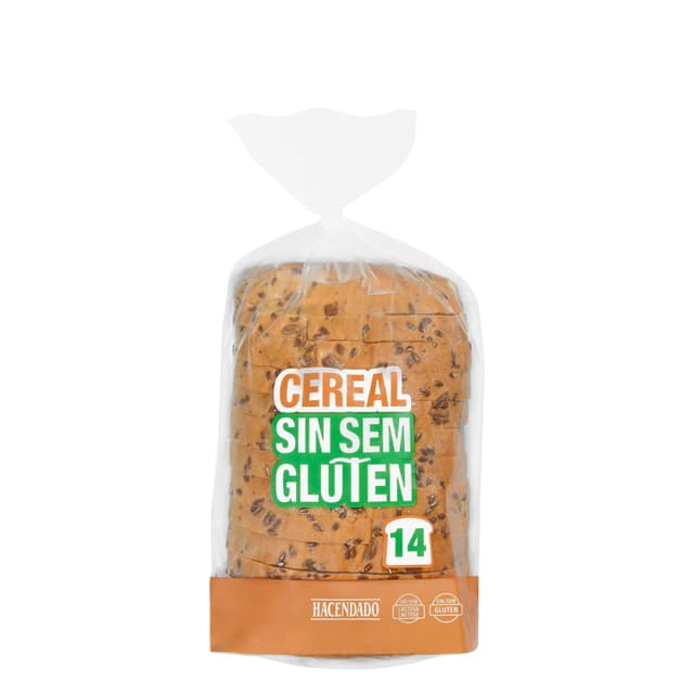 Pan de molde cereales sin gluten Hacendado