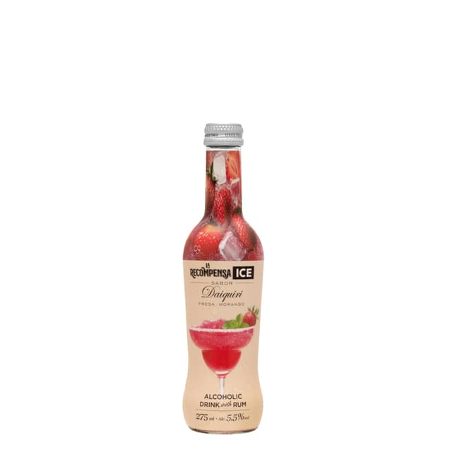 Bebida preparada de ron sabor daiquiri fresa La Recompensa Ice
