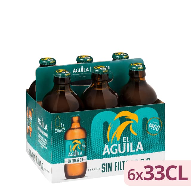 Cerveza 0,0% sin alcohol El Águila sin filtrar