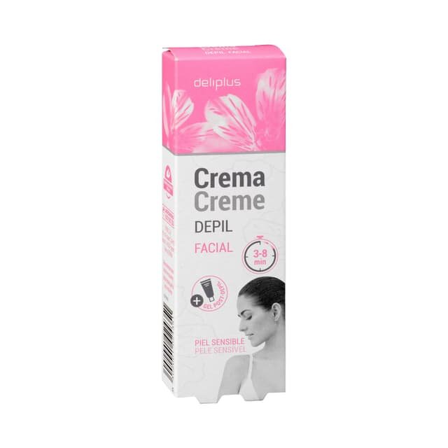 Crema depilatoria facial Deliplus piel sensible